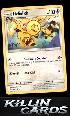 Heliolisk 180/236 Pokemon Rare SM - Cosmic Eclipse Card NM