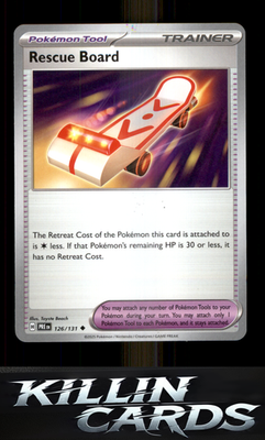Rescue Board 126/131 Pokemon Uncommon SV: Prismatic Evolutions Card NM