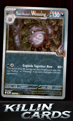 Reverse Holofoil Team Rocket's Weezing - 126/182 126/182 Pokemon Uncommon SV10: