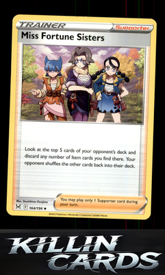 Miss Fortune Sisters 164/196 Pokemon Uncommon SWSH11: Lost Origin Card NM