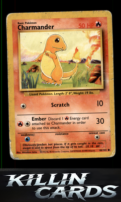 Charmander 046/102 Pokemon Common Base Set Card LP