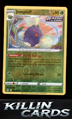 Reverse Holofoil Jumpluff 004/203 Pokemon Holo Rare SWSH07: Evolving Skies Card