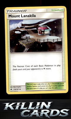 Mount Lanakila 118/147 Pokemon Uncommon SM - Burning Shadows Card NM
