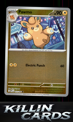 Reverse Holofoil Pawmo 033/094 Pokemon Common ME02: Phantasmal Flames Card NM