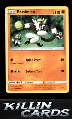 Passimian 125/236 Pokemon Common SM - Cosmic Eclipse Card LP