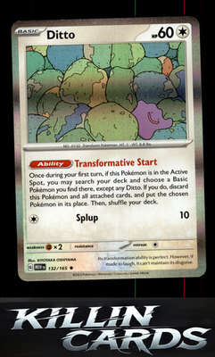Ditto 132/165 Pokemon Rare SV: Scarlet & Violet 151 Card NM