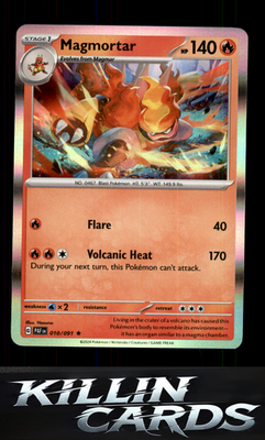 Magmortar 010/091 Pokemon Rare SV: Paldean Fates Card NM