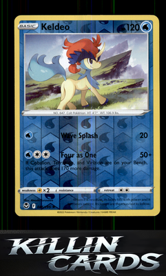 Reverse Holofoil Keldeo 046/195 Pokemon Rare SWSH12: Silver Tempest Card NM