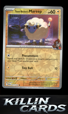 Team Rocket's Mareep 072/182 Pokemon Common SV10: Destined Rivals Card NM