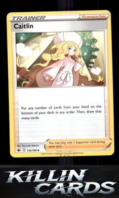 Caitlin 132/198 Pokemon Uncommon SWSH06: Chilling Reign Card NM