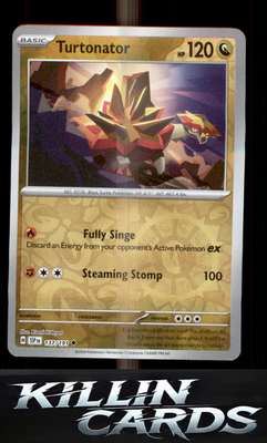 Reverse Holofoil Turtonator 137/191 Pokemon Uncommon SV08: Surging Sparks Card N