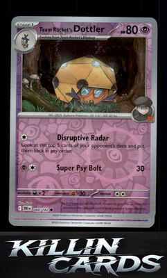 Reverse Holofoil Team Rocket's Dottler 088/182 Pokemon Common SV10: Destined Riv