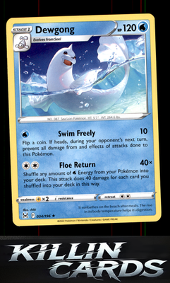 Dewgong 034/196 Pokemon Rare SWSH11: Lost Origin Card NM