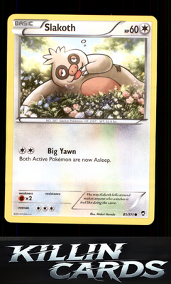 Slakoth 81/111 Pokemon Common XY - Furious Fists Card LP