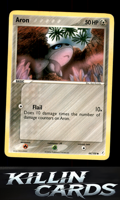 Aron 44/100 Pokemon Common Crystal Guardians Card LP