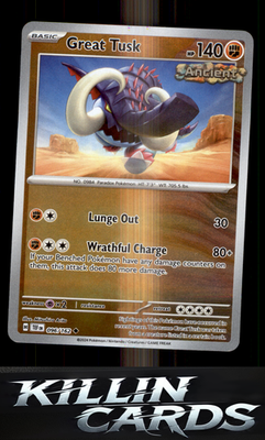 Reverse Holofoil Great Tusk - 096/162 096/162 Pokemon Uncommon SV05: Temporal Fo