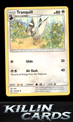 Tranquill 175/236 Pokemon Uncommon SM - Unified Minds Card NM