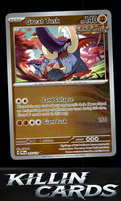 Reverse Holofoil Great Tusk 055/131 Pokemon Uncommon SV: Prismatic Evolutions Ca