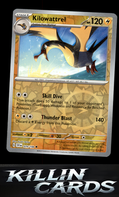 Reverse Holofoil Kilowattrel 079/198 Pokemon Uncommon SV01: Scarlet & Violet Bas