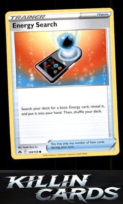 Energy Search 128/159 Pokemon Common SWSH: Crown Zenith Card NM