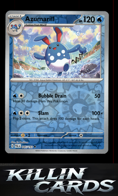 Reverse Holofoil Azumarill 045/193 Pokemon Uncommon SV02: Paldea Evolved Card NM