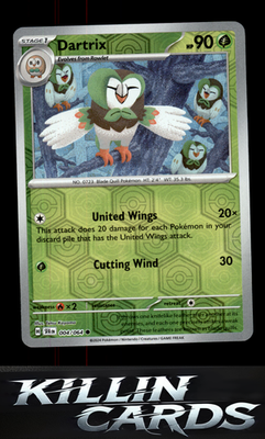 Reverse Holofoil Dartrix 004/064 Pokemon Common SV: Shrouded Fable Card NM