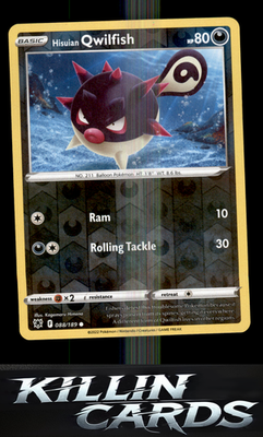 Reverse Holofoil Hisuian Qwilfish (88) 088/189 Pokemon Common SWSH10: Astral Rad