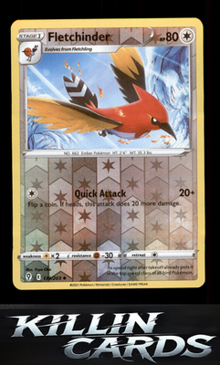 Reverse Holofoil Fletchinder 139/203 Pokemon Uncommon SWSH07: Evolving Skies Car