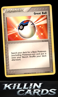 Great Ball 77/108 Pokemon Uncommon Power Keepers Card LP