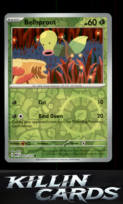 Reverse Holofoil Bellsprout 069/165 Pokemon Common SV: Scarlet & Violet 151 Card