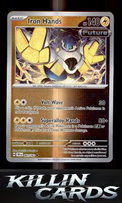 Reverse Holofoil Iron Hands 061/162 Pokemon Uncommon SV05: Temporal Forces Card