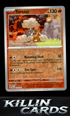 Reverse Holofoil Torkoal - 030/167 030/167 Pokemon Common SV06: Twilight Masquer