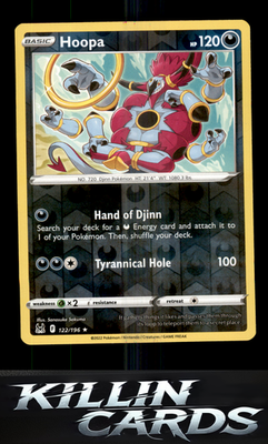 Reverse Holofoil Hoopa 122/196 Pokemon Rare SWSH11: Lost Origin Card NM