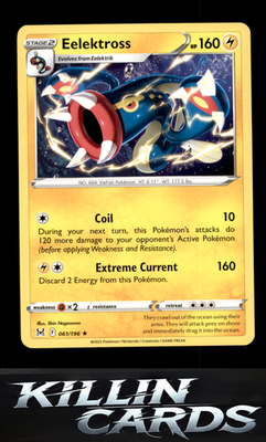 Eelektross 061/196 Pokemon Rare SWSH11: Lost Origin Card NM