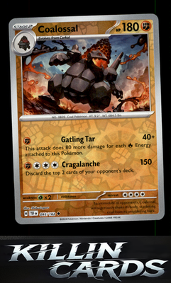 Reverse Holofoil Coalossal 095/162 Pokemon Uncommon SV05: Temporal Forces Card N