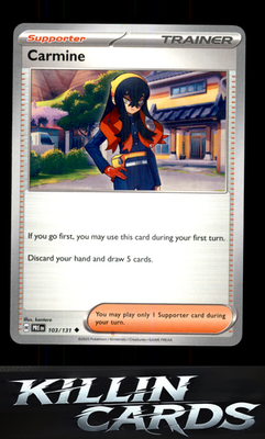 Carmine 103/131 Pokemon Uncommon SV: Prismatic Evolutions Card NM