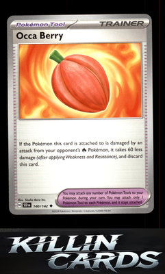 Occa Berry 140/142 Pokemon Uncommon SV07: Stellar Crown Card NM