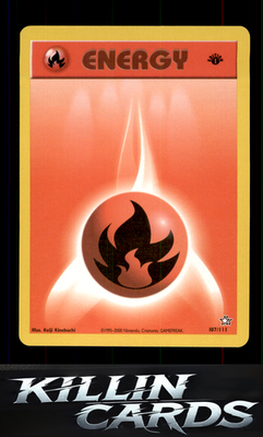 Fire Energy 107/111 Pokemon Common Neo Genesis Card NM