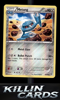 Reverse Holofoil Metang 48/98 Pokemon Uncommon XY - Ancient Origins Card NM