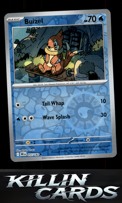 Reverse Holofoil Buizel 057/182 Pokemon Common SV10: Destined Rivals Card NM