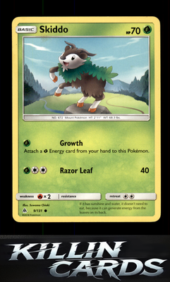 Skiddo 9/131 Pokemon Common SM - Forbidden Light Card LP