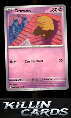 Drowzee 096/165 Pokemon Common SV: Scarlet & Violet 151 Card NM