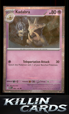 Kadabra 064/165 Pokemon Uncommon SV: Scarlet & Violet 151 Card NM