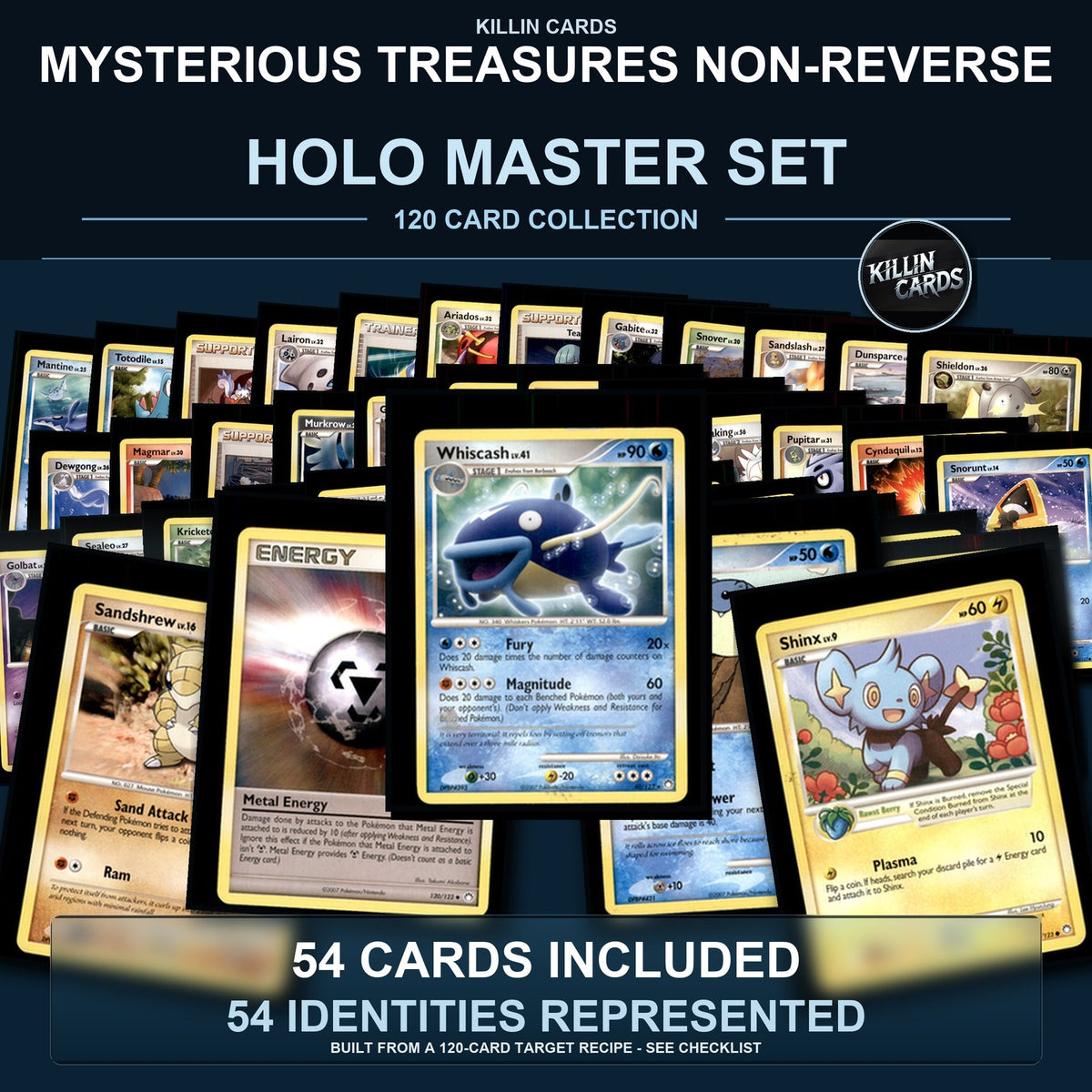 Pokemon TCG Mysterious Treasures C/UC/R Standard Set 54 Cards