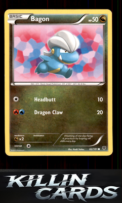 Bagon 62/101 Pokemon Common Plasma Blast Card NM
