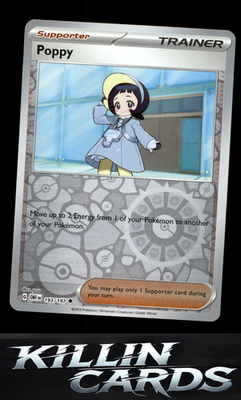 Reverse Holofoil Poppy 193/197 Pokemon Uncommon SV03: Obsidian Flames Card NM