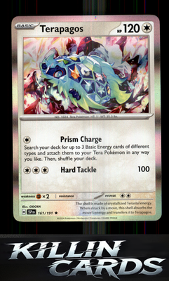 Terapagos 161/191 Pokemon Rare SV08: Surging Sparks Card NM