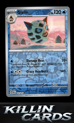 Reverse Holofoil Glalie 052/167 Pokemon Uncommon SV06: Twilight Masquerade Card