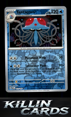 Reverse Holofoil Tentacruel 073/165 Pokemon Uncommon SV: Scarlet & Violet 151 Ca