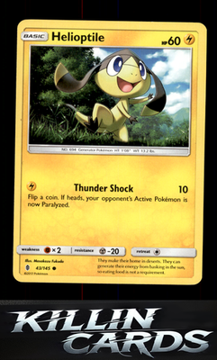 Helioptile 43/145 Pokemon Common SM - Guardians Rising Card LP